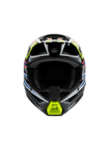 SM3 YOUTH WURX HELMET ECE06 - BLACK/YELLOW FL/BLUE/RED GL