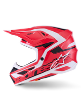 SM7 DEED HELMET ECE06 - RED BLACK/WHITE