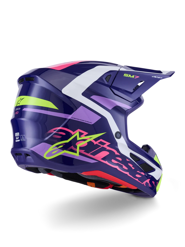 SM7 DEED HELMET ECE06 - PURPLE/PINK