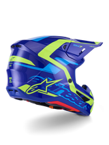 SM7 DEED HELMET ECE06 - BLUE/YELLOW FLUO