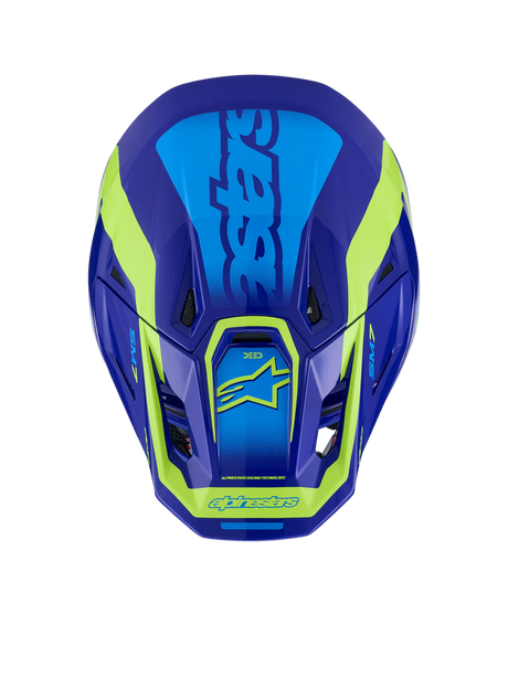 SM7 DEED HELMET ECE06 - BLUE/YELLOW FLUO
