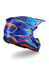 SM7 CAST HELMET ECE06 - BLUE/PINK/YELLOW FLUO