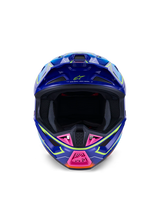 SM7 CAST HELMET ECE06 - BLUE/PINK/YELLOW FLUO