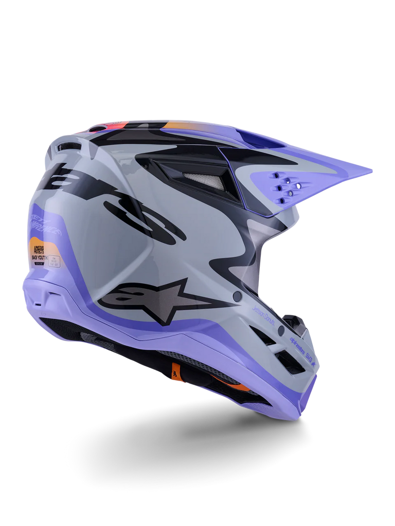 JETTSON SM3 YOUTH HELMET ECE06 - GRAY PURPLE/BLACK