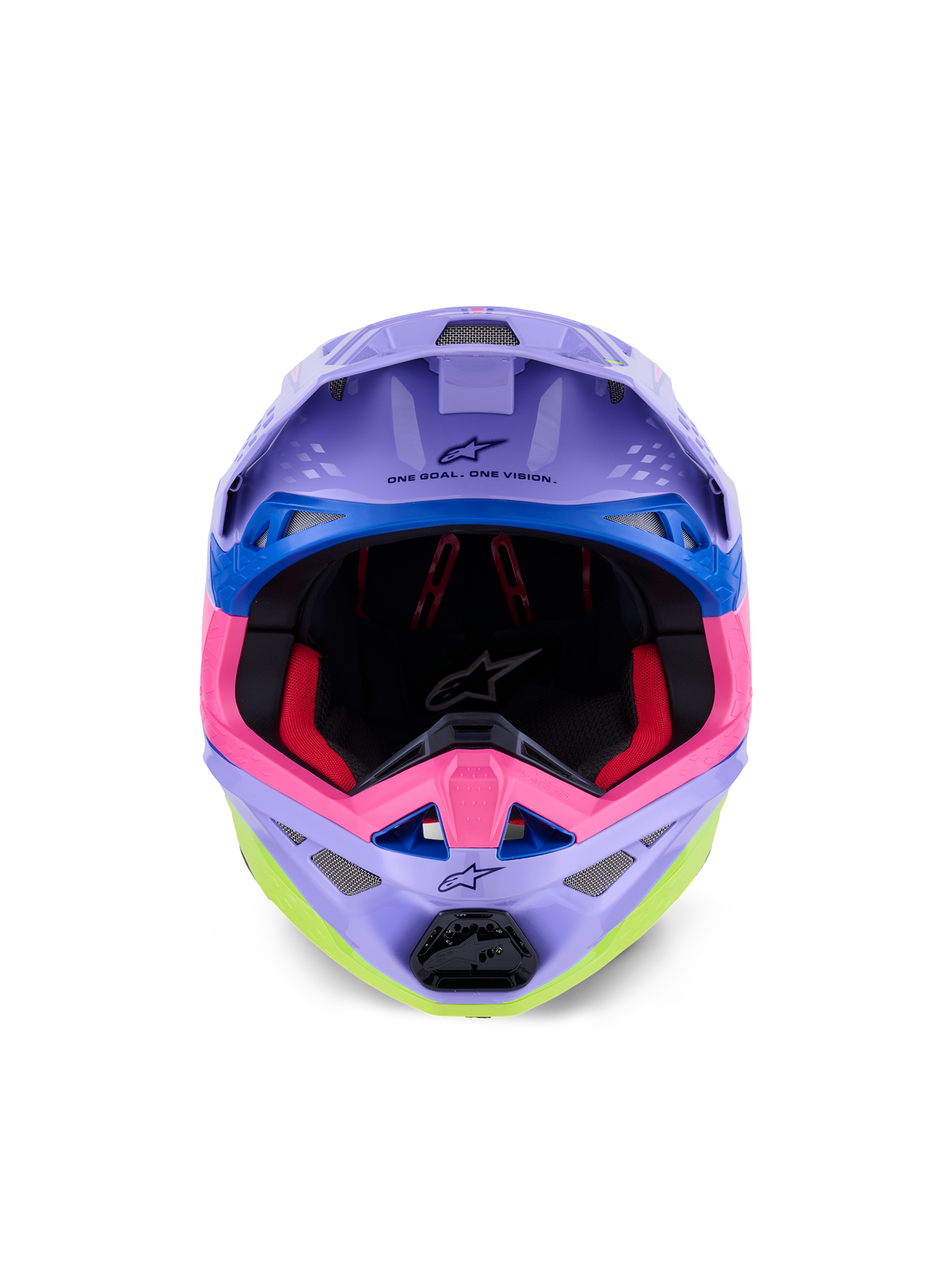 S-M10 JETT LAWRENCE R01 HELMET ECE06 - PURPLE/PINK FL/YELLOW FLUO GLS
