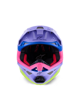 S-M10 JETT LAWRENCE R01 HELMET ECE06 - PURPLE/PINK FL/YELLOW FLUO GLS