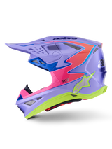 S-M10 JETT LAWRENCE R01 HELMET ECE06 - PURPLE/PINK FL/YELLOW FLUO GLS