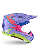 S-M10 JETT LAWRENCE R01 HELMET ECE06 - PURPLE/PINK FL/YELLOW FLUO GLS