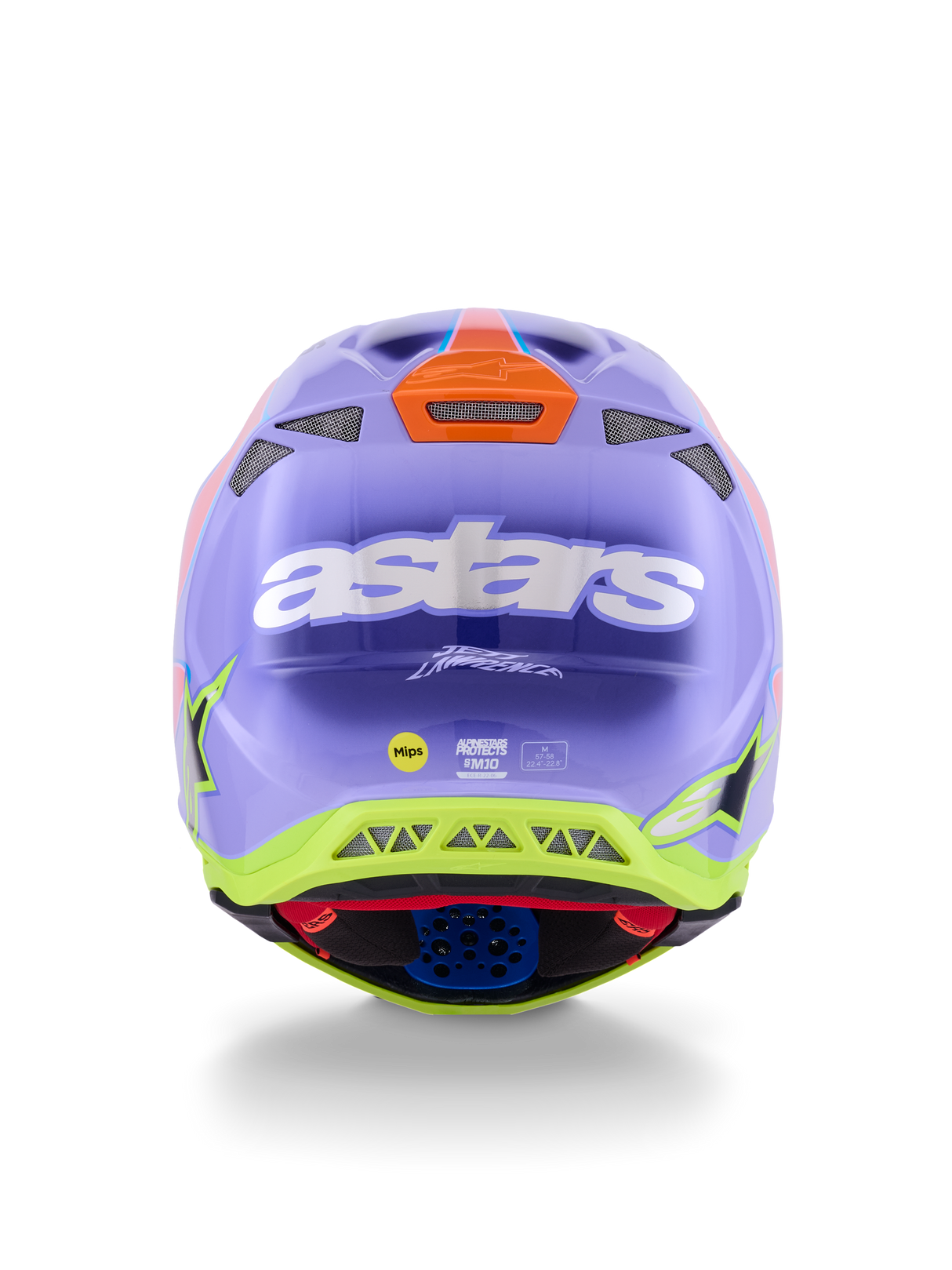 S-M10 JETT LAWRENCE R01 HELMET ECE06 - PURPLE/PINK FL/YELLOW FLUO GLS
