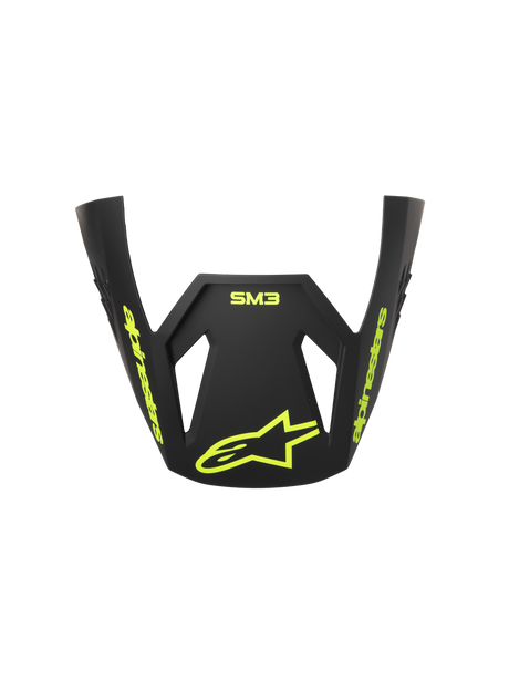 SM3 RADIUM VISOR ECE06 - GRAY/BLACK/YELLOW FL/ Alpinestars motocross kit