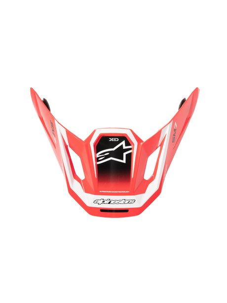 SM7 DEED VISOR ECE06 - RED BLACK/WHITE Alpinestars motocross kit