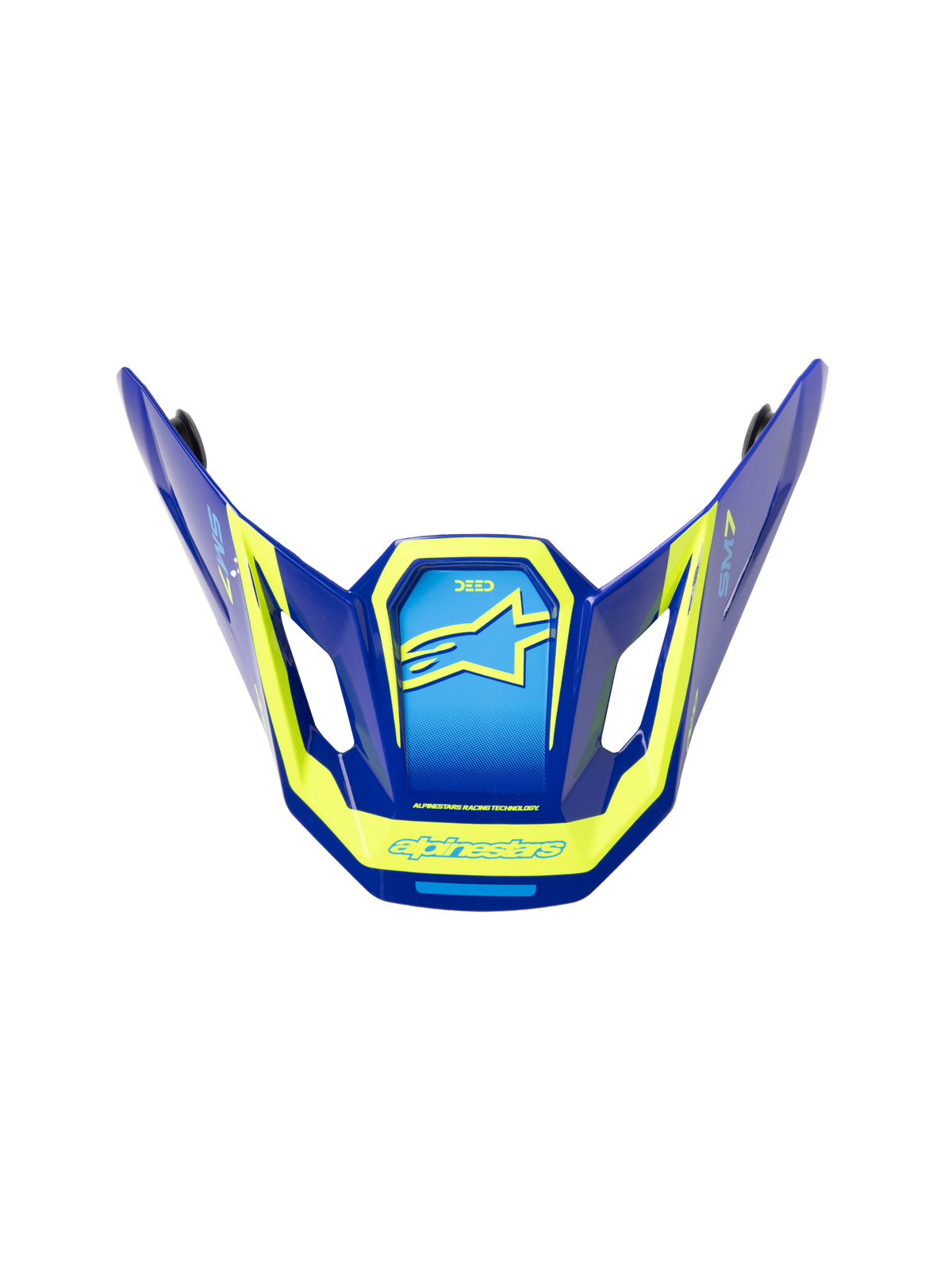 SM7 DEED VISOR ECE06 - BLUE/YELLOW FLUO Alpinestars motocross kit