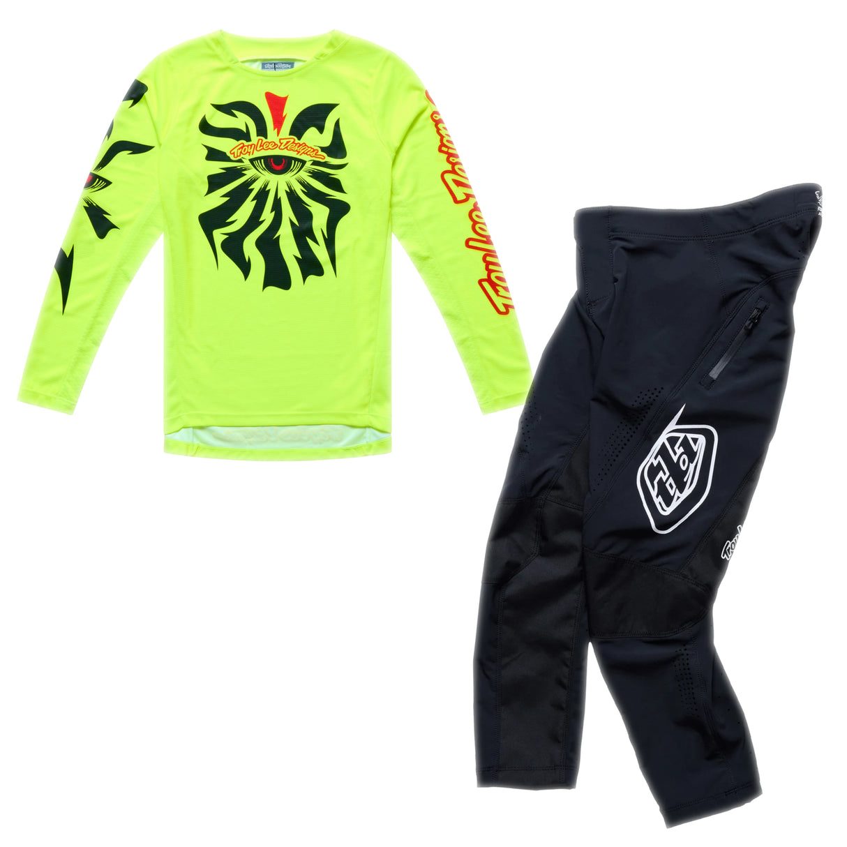 Troy Lee Designs Youth GP Pro Kit Combo - Cyclops Flo Yellow / Black