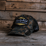 Green Camo Diamond Trucker Hat