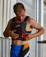 A-5 PLASMA CHEST PROTECTOR - Black/Red/WHITE