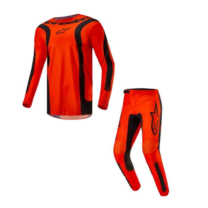 ALPINESTARS FLUID LURV HOT ORANGE BLACK KIT COMBO