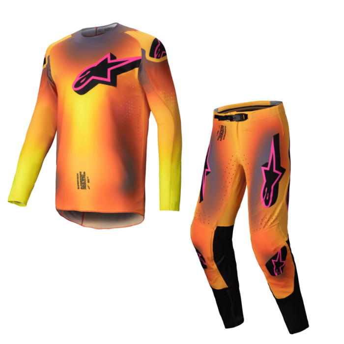 ALPINESTARS SUPERTECH LIPAN YELLOW PINK KIT COMBO