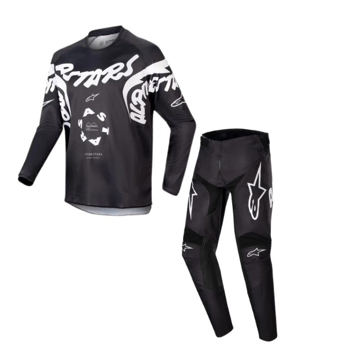 ALPINESTARS YOUTH RACER HANA BLACK WHITE KIT COMBO