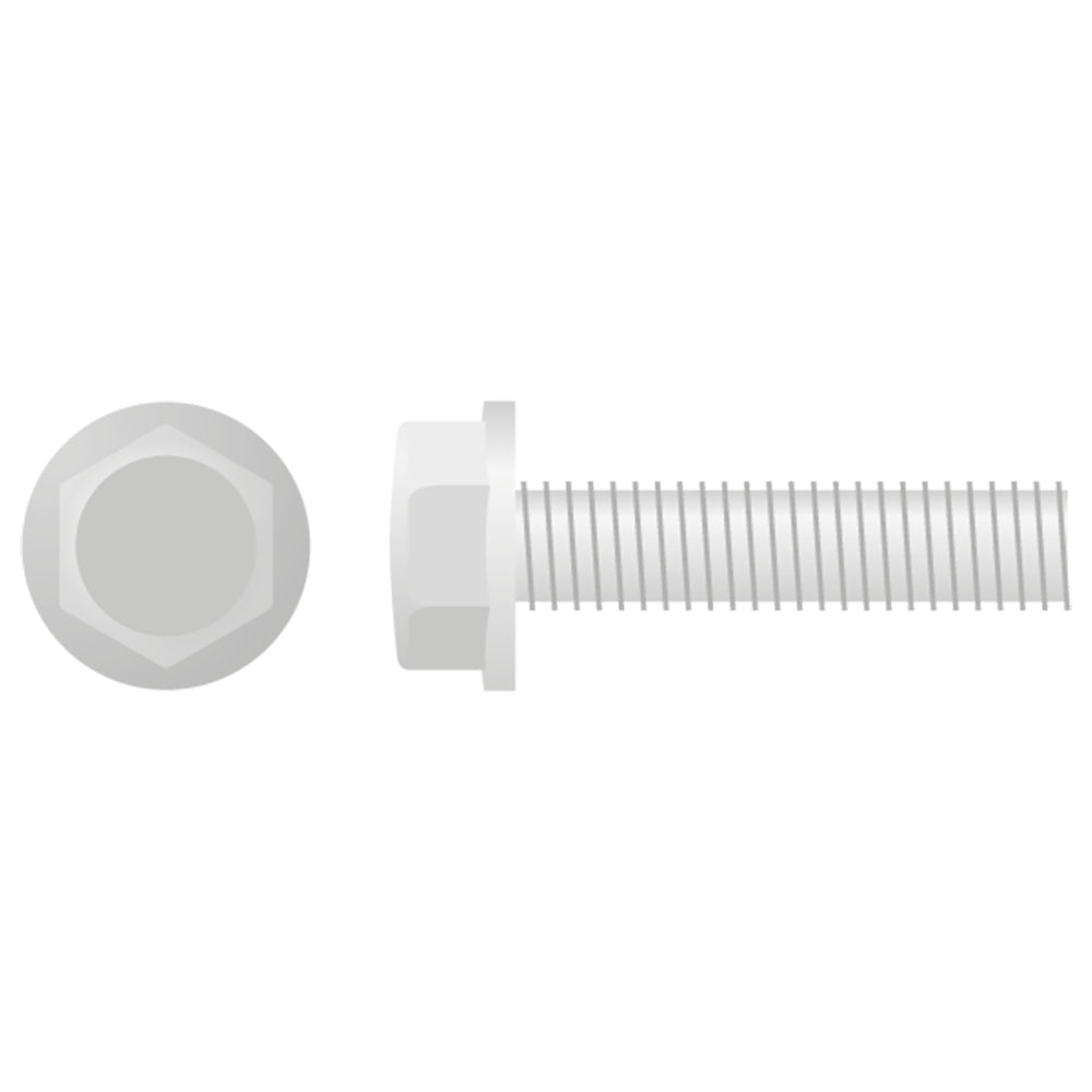 HEX HEAD FLANGE BOLT M6X1.0X25 10MM  10-PACK