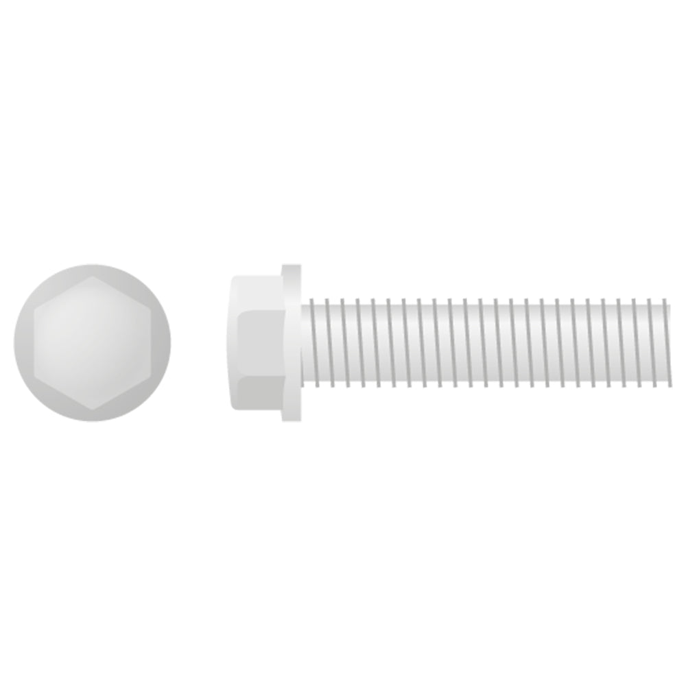 HEX HEAD FLANGE BOLT SMALL M6X1.0X25 8MM  10-PACK