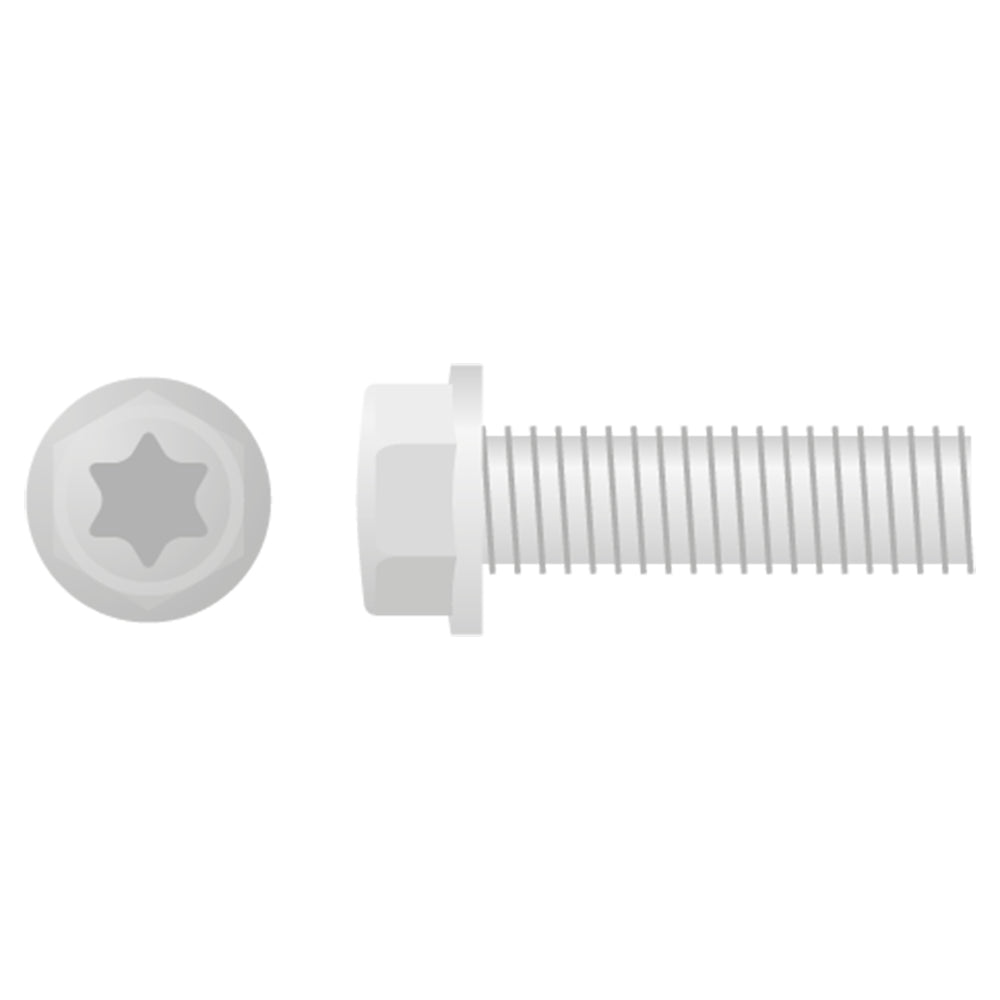 EURO STYLE FLANGE BOLT M6X25 10-PACK