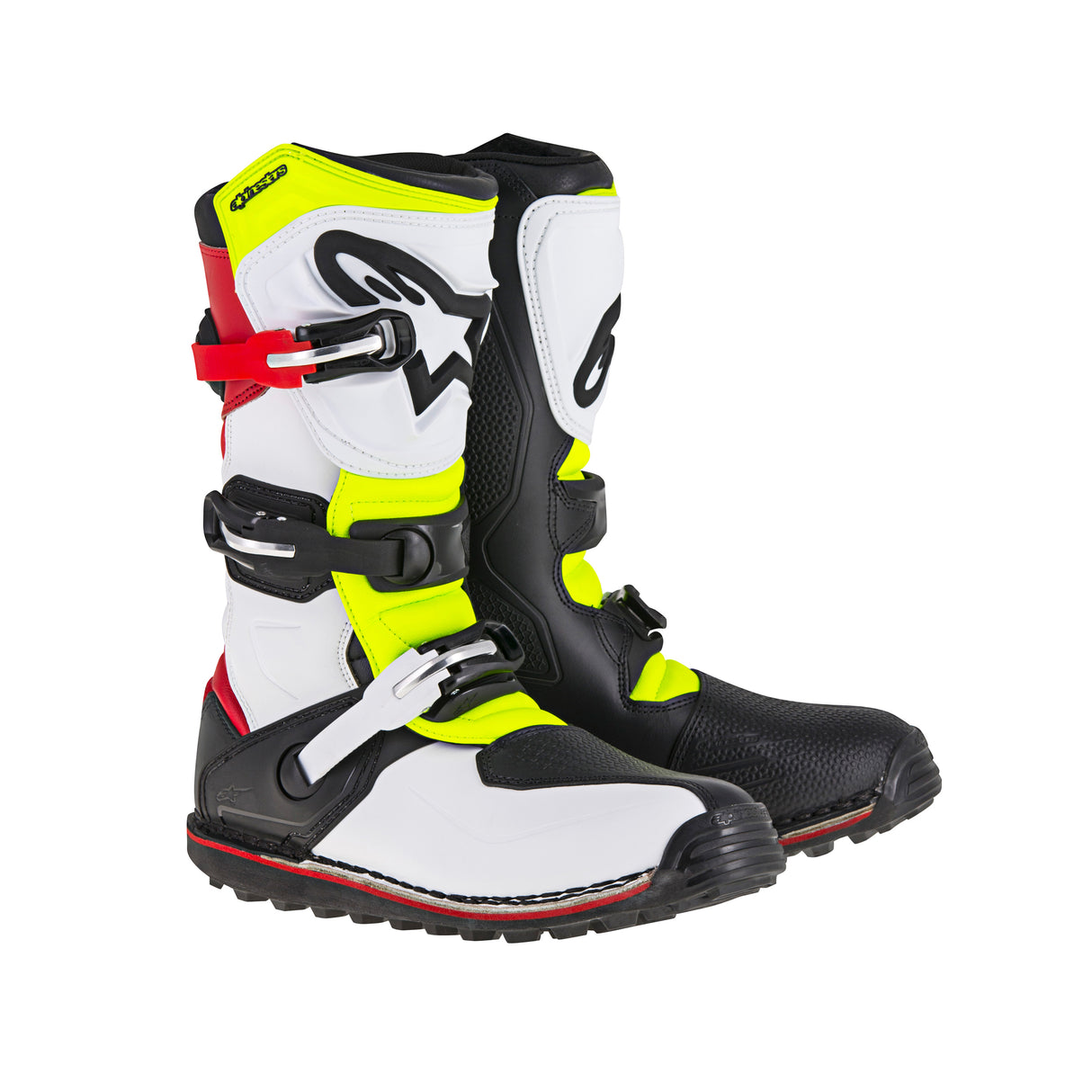 Alpinestars Tech T - White Red Yellow Fluo Black