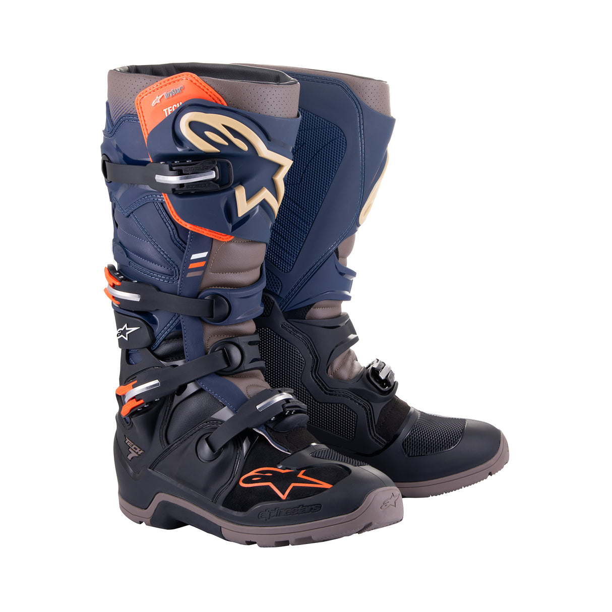 Alpinestars Tech 7 Enduro Drystar - Black Night Navy Warm Gray