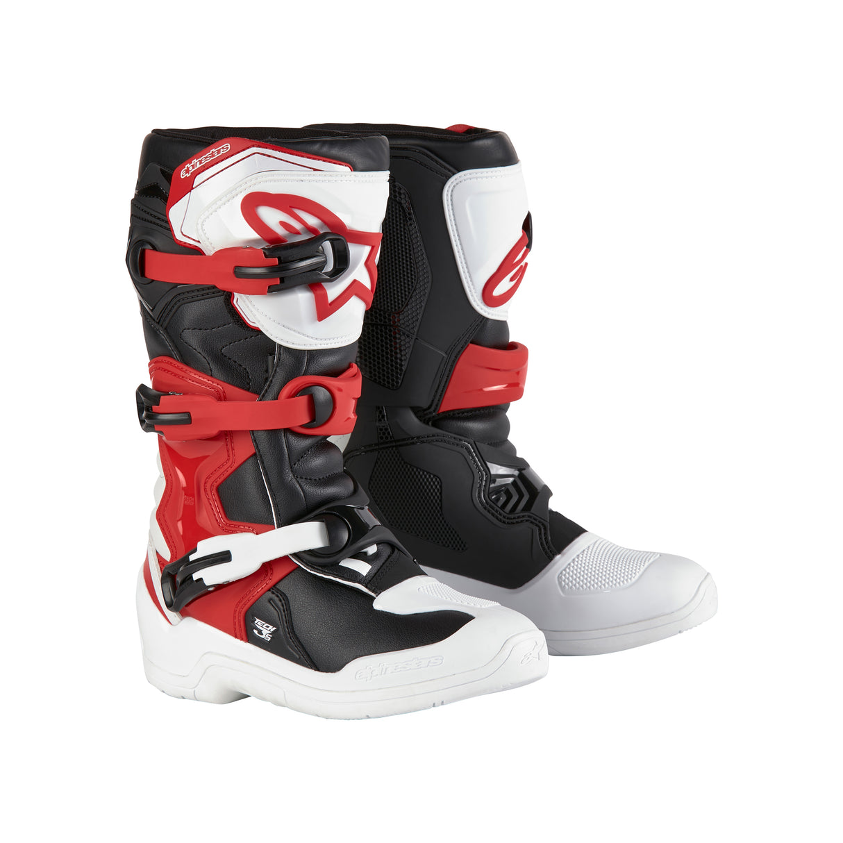 Alpinestars Tech 3S Youth - White Black Bright Red