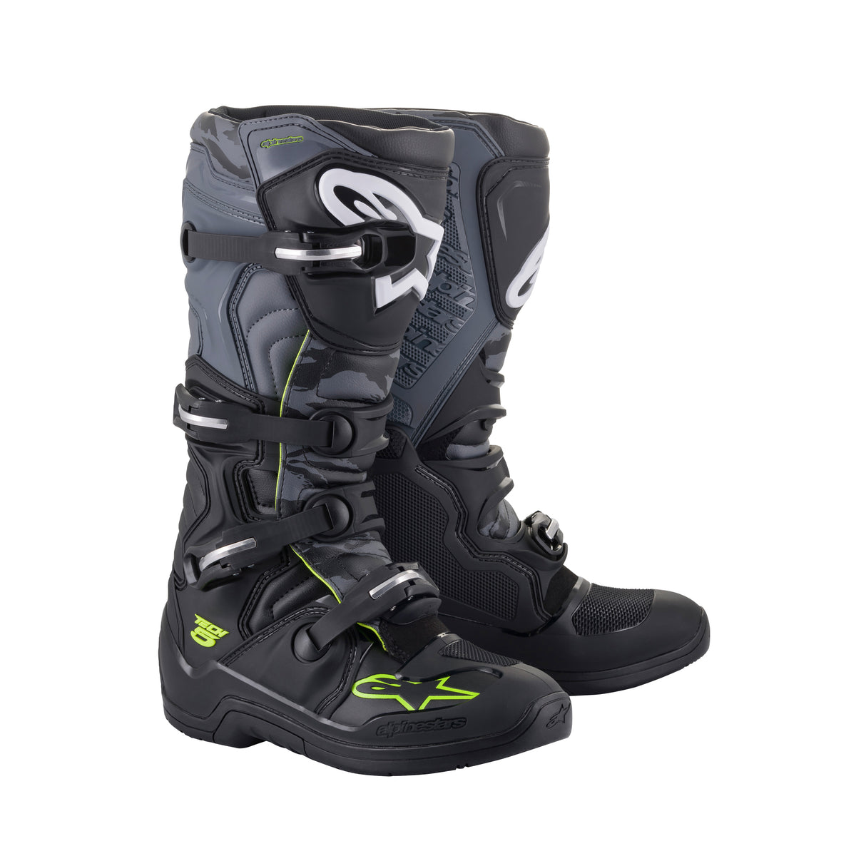 Alpinestars Tech 5 - Black Cool Gray Yellow Fluo