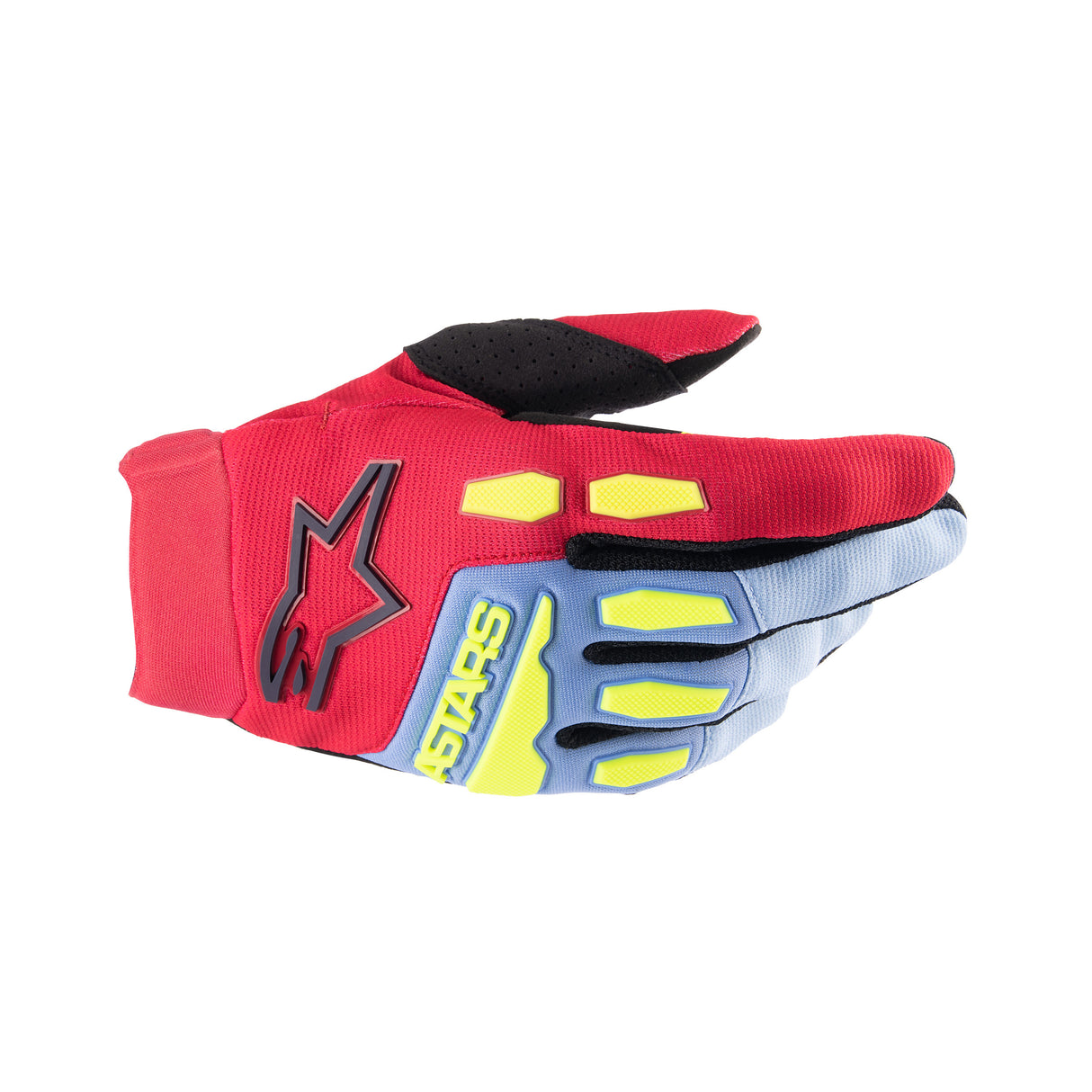 Alpinestars Youth & Kids Full Bore Gloves - Light Blue / Red Berry / Black