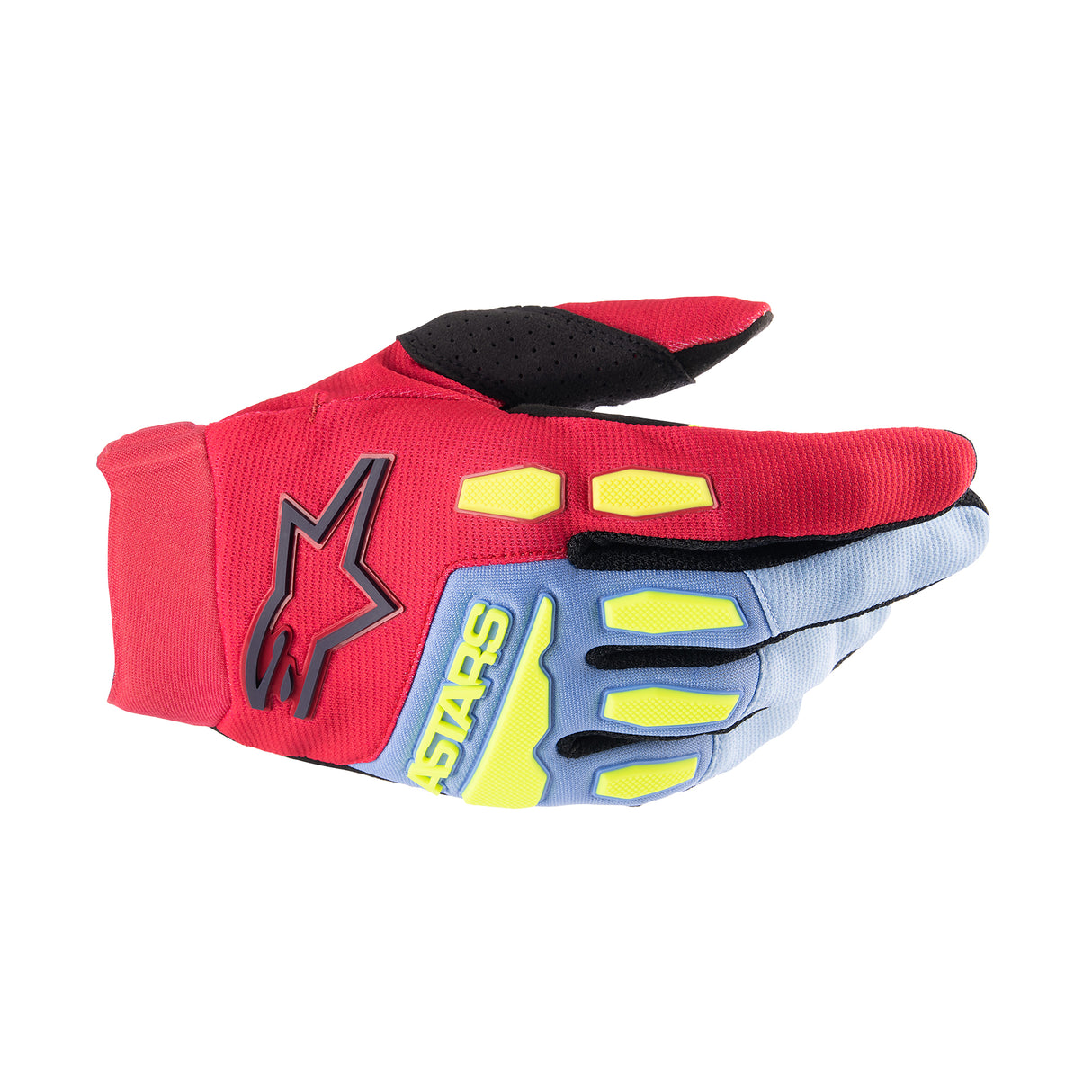 Alpinestars Full Bore Gloves - Light Blue / Red Berry / Black