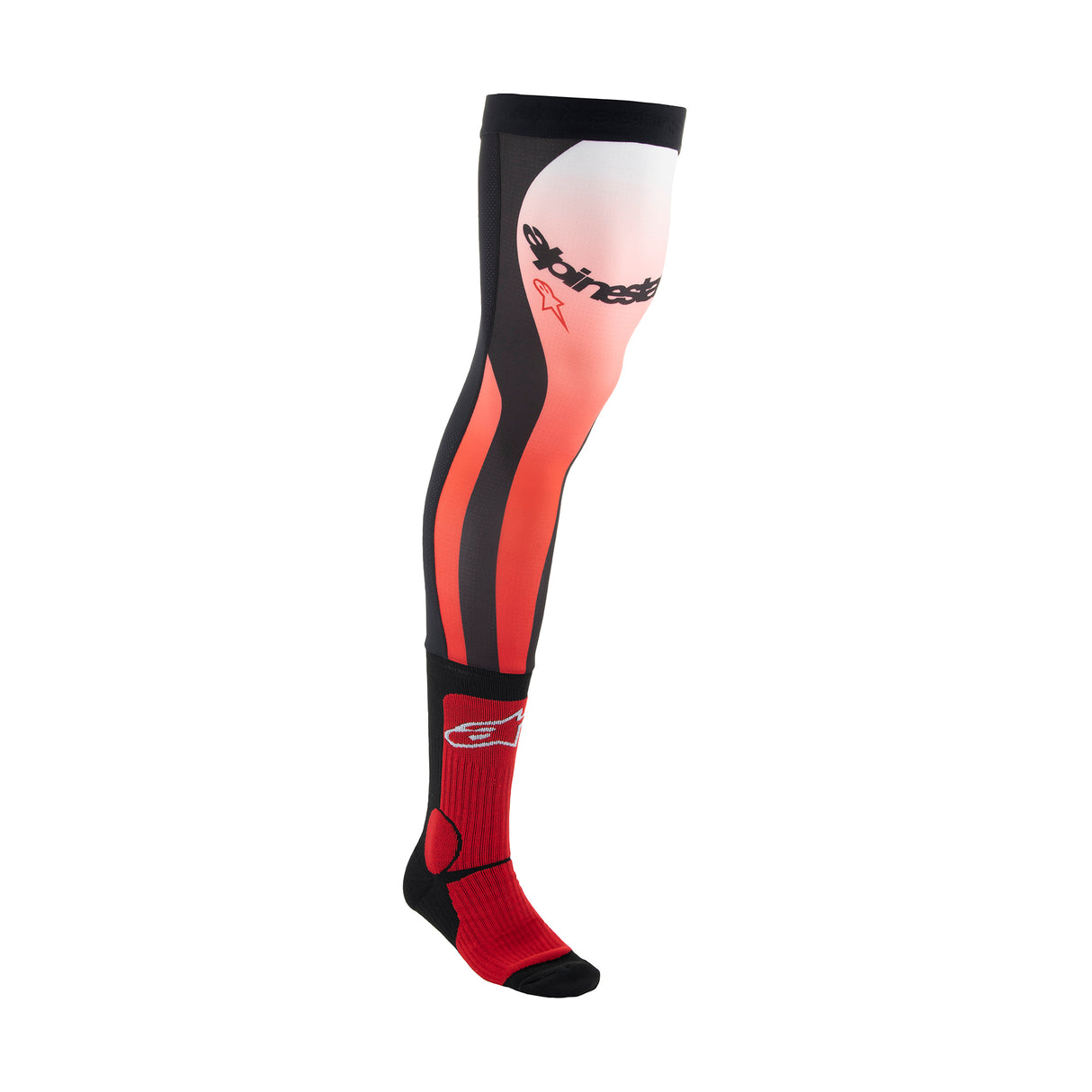 Alpinestars Knee Brace Socks Bright Red White