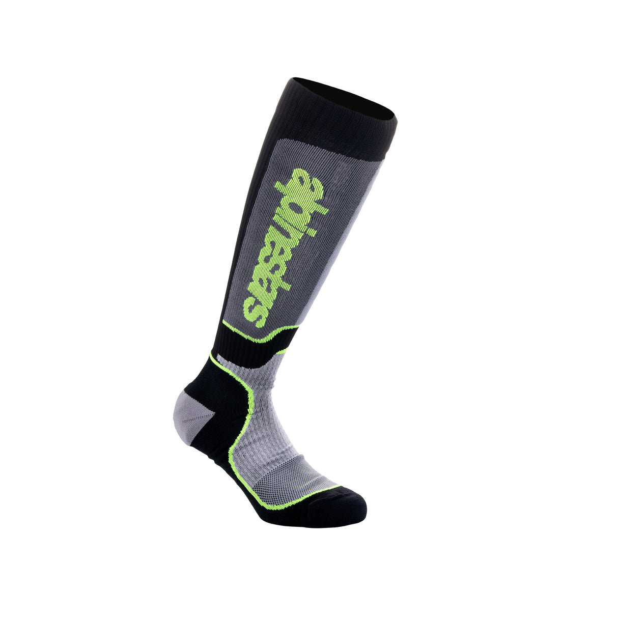 Alpinestars MX Plus Socks Black Gray Yellow Fluo