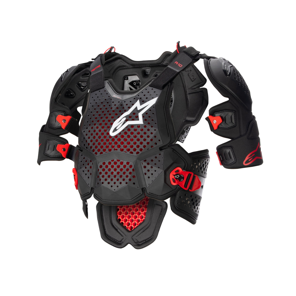 Alpinestars A-10 V2 Full Chest Protector - Anthracite Black Red