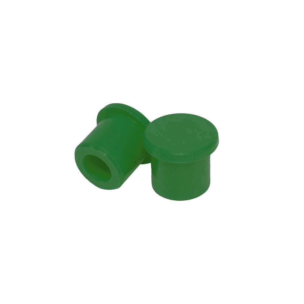 SILICONE VALVE CAPS TRIALS PUSH ON TYPE 2PC GREEN