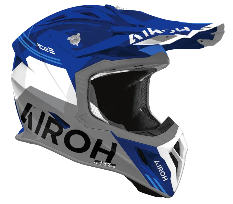Airoh Aviator Ace 2 Fury Blue Gloss MX Helmet