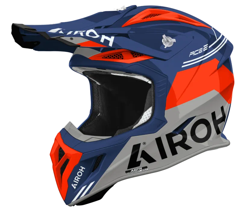 Airoh Aviator Ace 2 Fury Cerulean Gloss MX Helmet