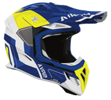 Airoh Aviator Ace 2 Shield Blue/Yellow Gloss MX Helmet