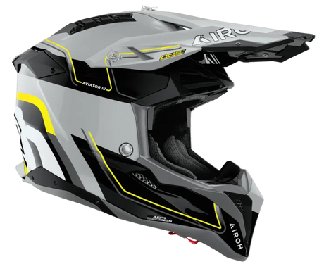 Airoh Aviator 3 Leader Yellow Gloss MX Helmet