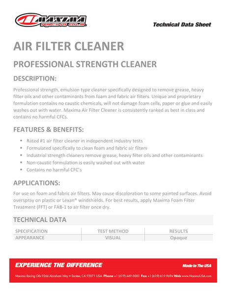 Maxima Filter Liquid Cleaner 1.82 Litre