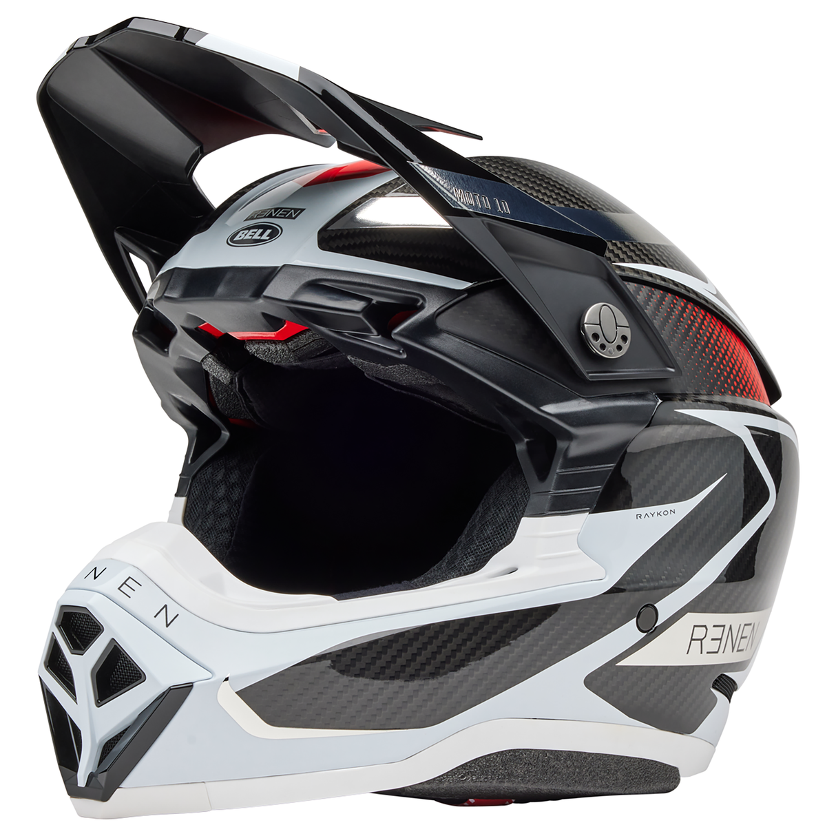 Bell 2025 Moto-10 Spherical (Renen Raycon Matte/Gloss Black/White)