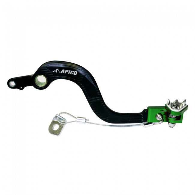 BRAKE PEDAL FORGED KAWASAKI/SUZUKI KX65 00-23, RM65 03-05 BLACK/GREEN