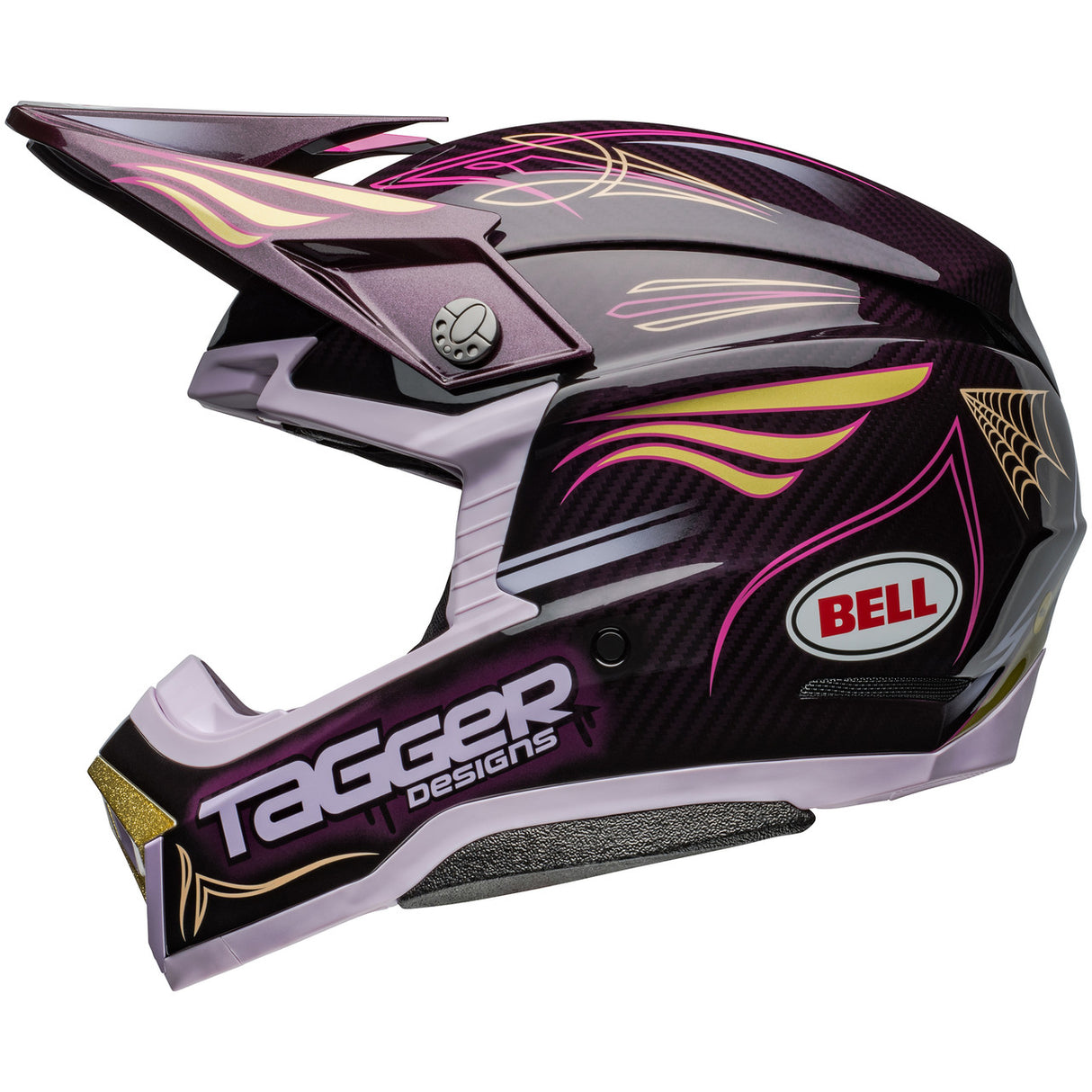 Bell MX 2024 Moto-10 Spherical Mips Adult Helmet (Tagger Purple Haze)
