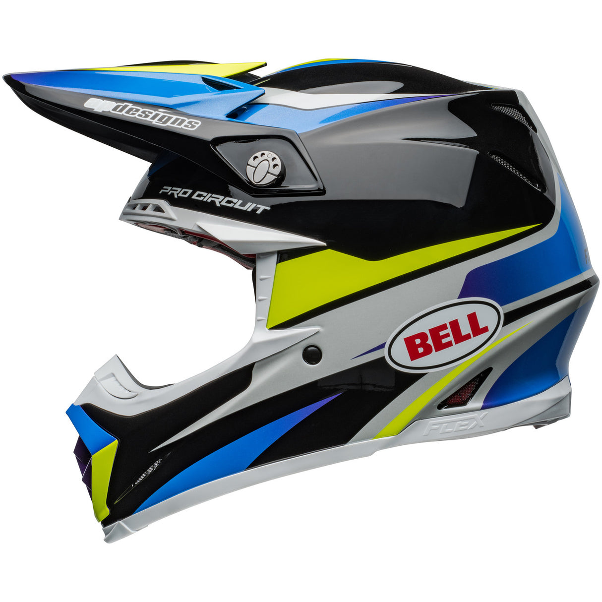 Bell MX 2024 Moto-9S Flex Adult Helmet (Pro Circuit 24 Black/Blue)