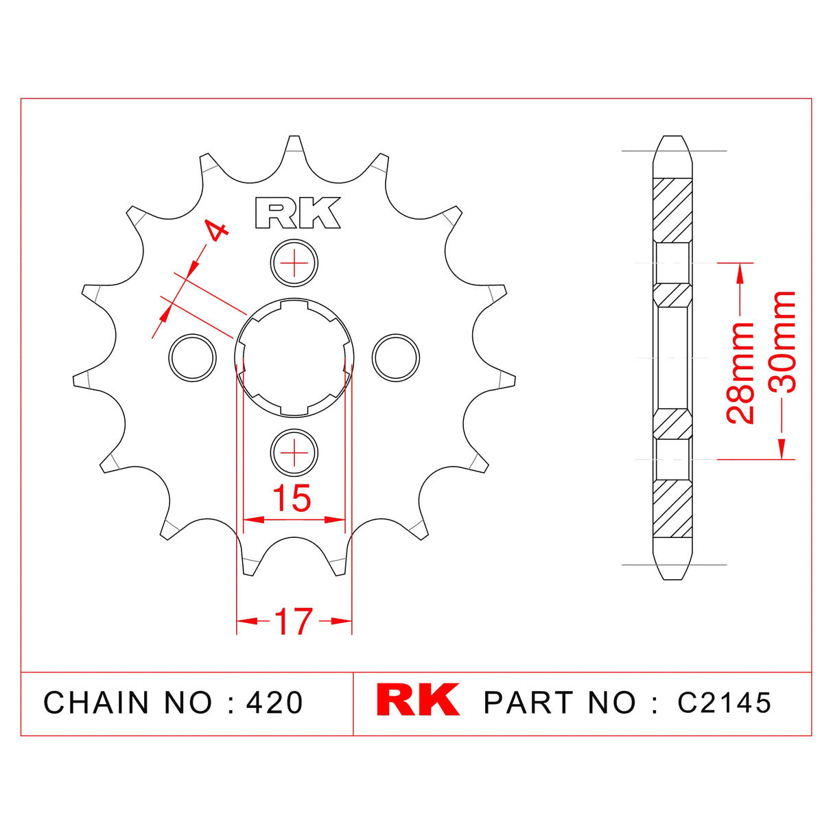 Sprocket Front RK-C2145-13 JTF253