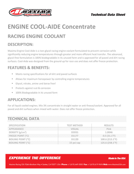 Maxima Cool-Aide Racing Concentrate Coolant 454ml