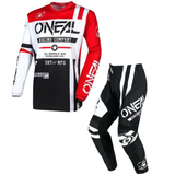 O'NEAL ELEMENT WARHAWK V24 BLACK/WHITE/RED Kit Combo