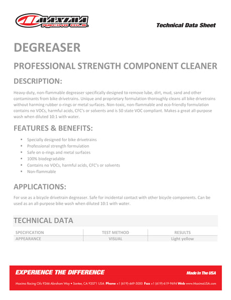 Maxima Bike Degreaser 455ml