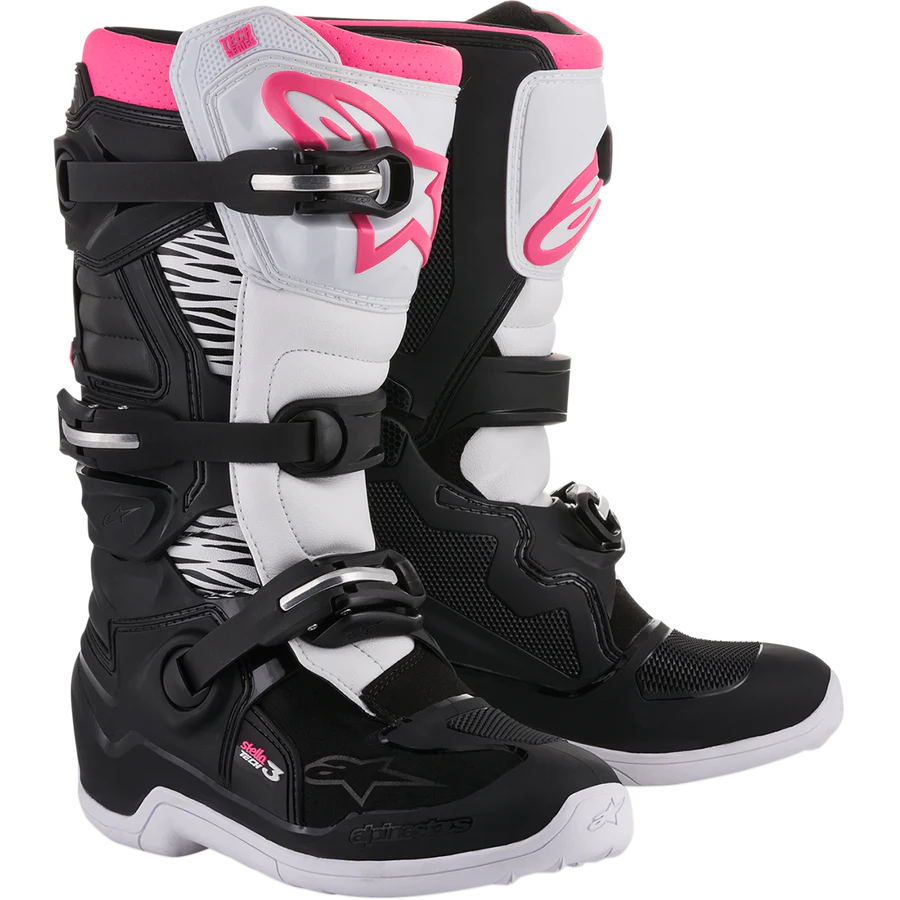 ALPINESTARS STELLA TECH 3 BLACK WHITE PINK BOOTS