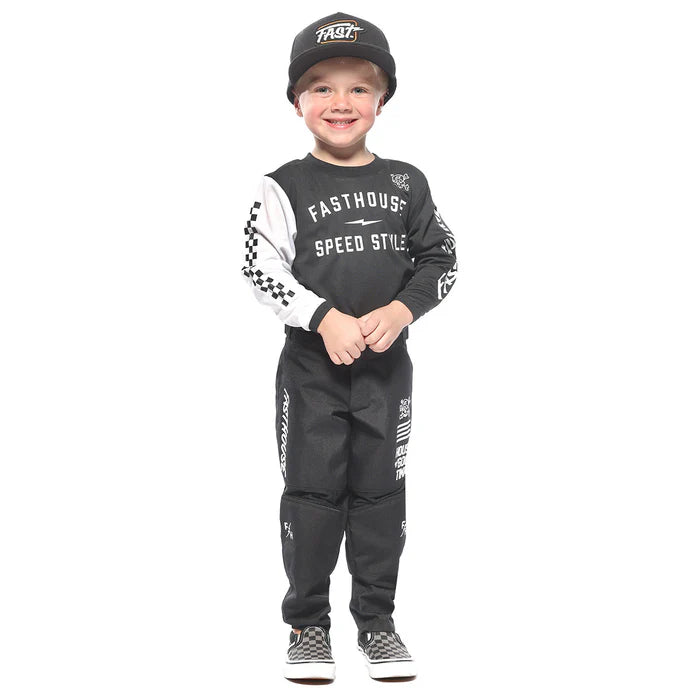 Fasthouse Fasthouse Kit Combo El Nino Toddler Black motocross kit jersey and pants